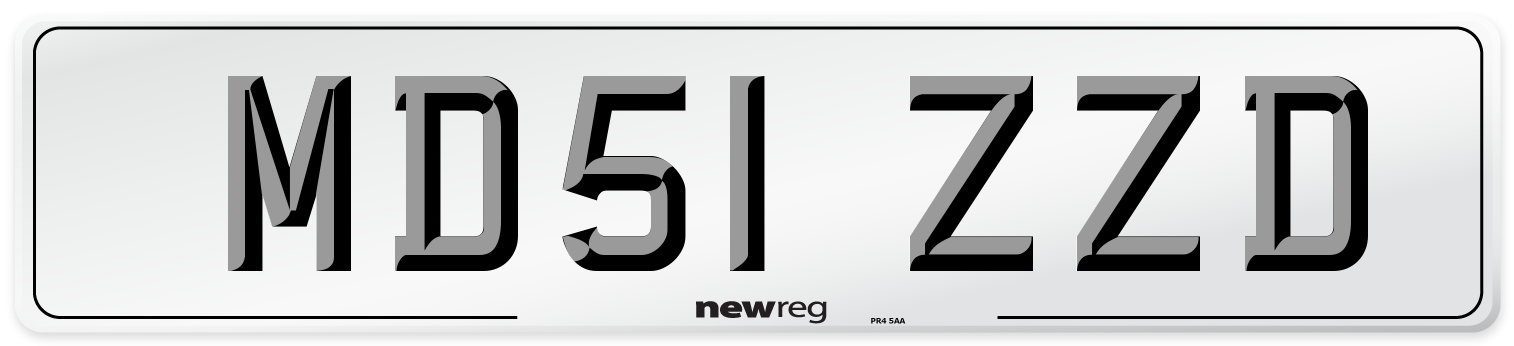 MD51 ZZD Number Plate from New Reg